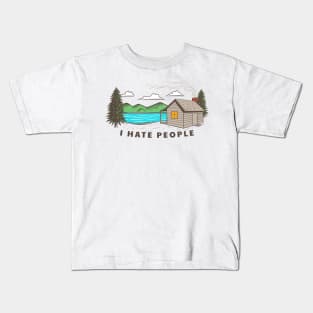 I Love Nature, But I Hate People Kids T-Shirt